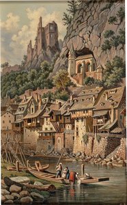 View of the Rock Church and Castle Ruins in Idar-Oberstein